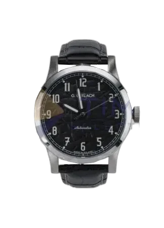 Zegarek męski G. Gerlach Tatry z elegancką czarną tarczą o klasycznym wzornictwie, nawiązującym do górskiego charakteru kolekcji. Wyraziste, białe indeksy oraz wskazówki kontrastują z głęboką czernią, zapewniając doskonałą czytelność. Stalowa koperta dodaje nowoczesności, a automatyczny mechanizm podkreśla prestiż zegarka. Czarny skórzany pasek w klasycznym stylu harmonizuje z tarczą, tworząc elegancki i wyrafinowany design. Idealny wybór dla mężczyzn ceniących minimalistyczny, ale wyrazisty styl oraz wysoką jakość wykonania.