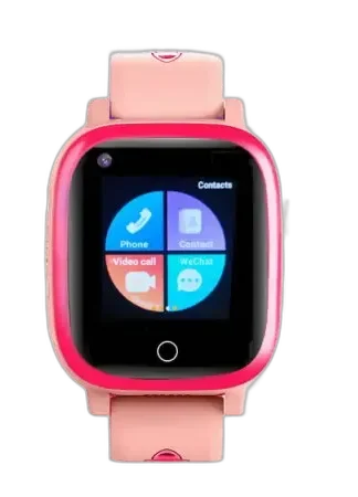Smartwatch dziecięcy Garett Kids Life Max 4G w różowej wersji kolorystycznej, z dotykowym ekranem i intuicyjnym interfejsem. Wyposażony w funkcje połączeń, wideorozmów, lokalizacji GPS oraz przycisk SOS, zapewnia komfort i bezpieczeństwo dla dzieci. Idealny gadżet dla najmłodszych.