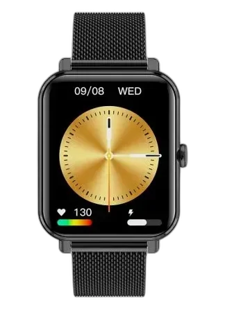 Elegancki smartwatch Garett GRC Classic w czarnej wersji stalowej, wyposażony w minimalistyczny design z bransoletą mesh. Wyświetlacz z klasycznym wzorem tarczy zegarowej i funkcjami monitorowania tętna oraz aktywności fizycznej. Idealne połączenie nowoczesności i klasycznego stylu.