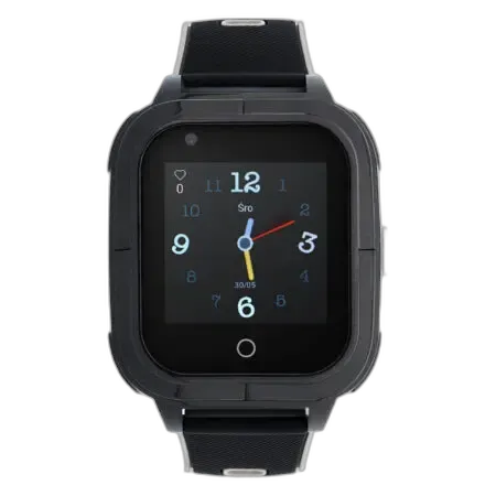 Smartwatch Garett Kids Craft 4G RT w klasycznym czarnym kolorze z eleganckim designem. Wyposażony w dotykowy ekran, lokalizację GPS oraz możliwość wykonywania połączeń, idealny dla dzieci do codziennego użytku i kontaktu z rodzicami.